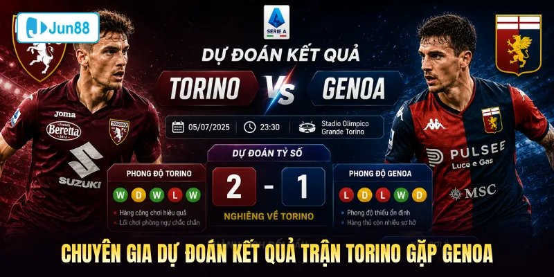 Chuyên gia dự đoán kết quả trận Torino gặp Genoa