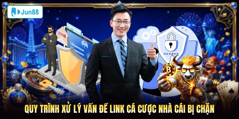 Quy trình xử lý vấn đề link Jun88 bị chặn