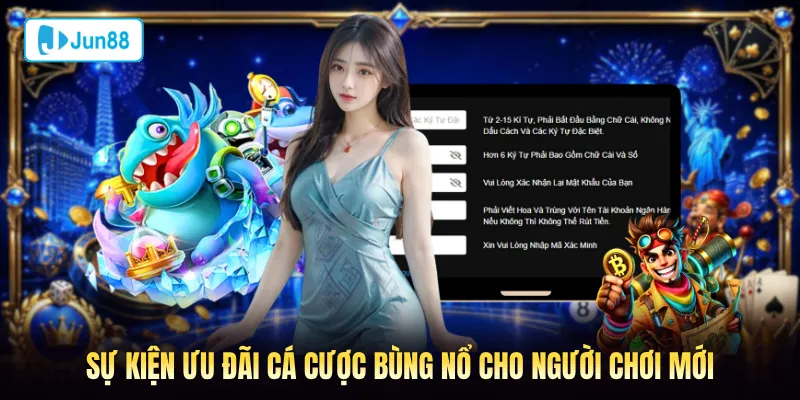 Sự kiện ưu đãi cá cược bùng nổ cho người chơi mới